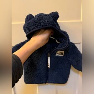 The North Face Navy Fleece Bear Hood Zip Jacket Campshire